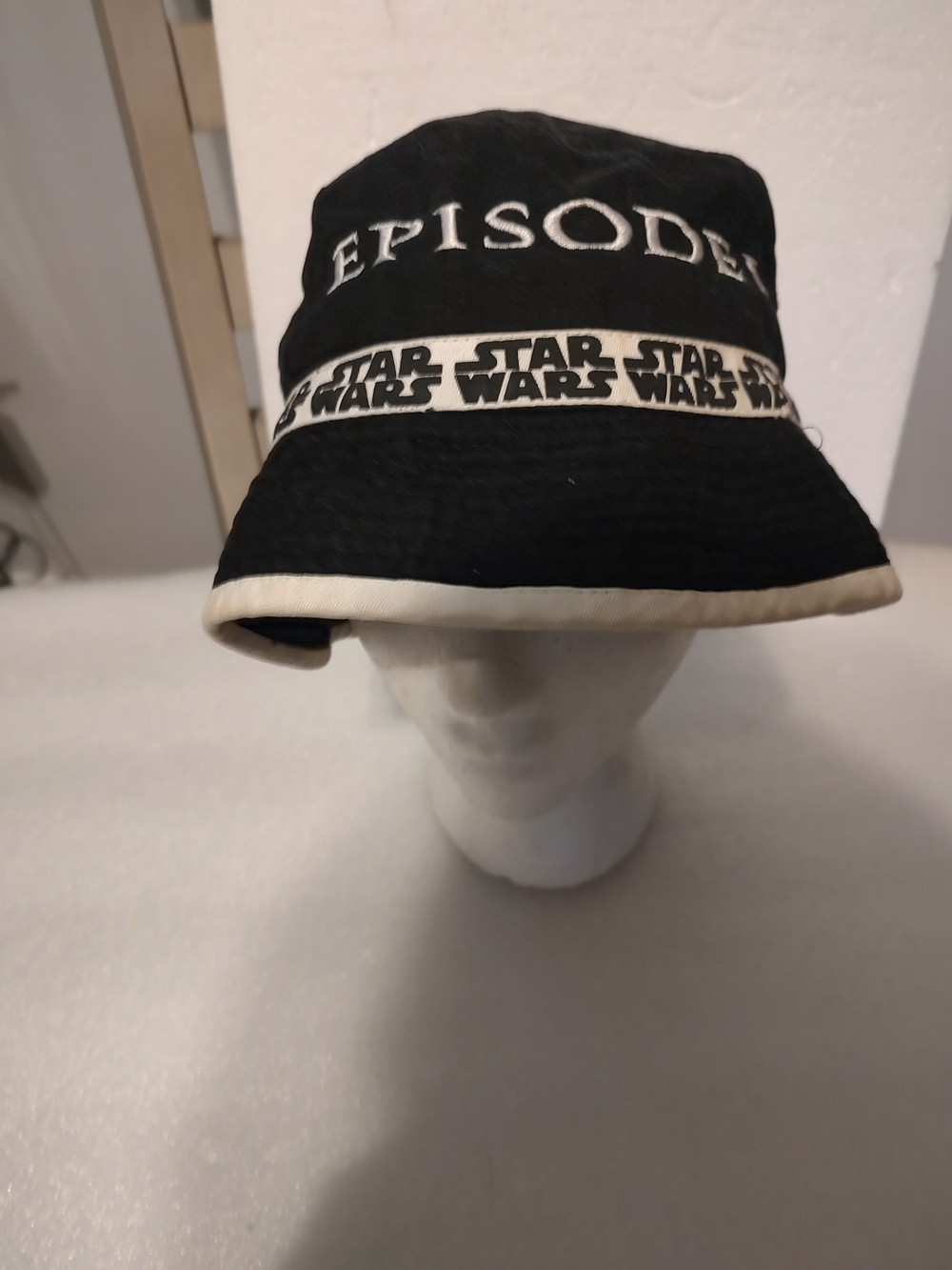 Star Wars Kids Black and White 'Episode I' Logo Bucket Hat
